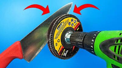 (ویدئو) یک روش درخشان و جدید برای تیز کردن چاقوهای کُند در خانه