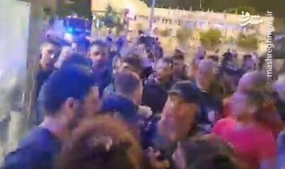 فیلم/ درگیری شدید نیروهای امنیتی اسرائیل با معترضان