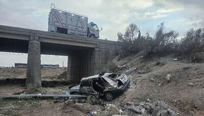 سقوط پراید از پل در ایوانکی سمنان یک کشته و سه مجروح برجای گذاشت