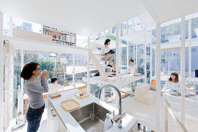 (تصاویر) معماری عجیب و چشمگیر «بی‌پرده‌ترین» خانۀ جهان در ژاپن