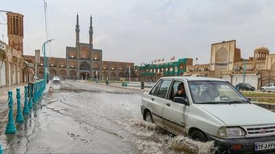رکورد 25 ساله بارش در یزد شکسته شد