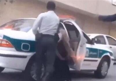 بازداشت مأمور خطاکار حین دستگیری یک خانم