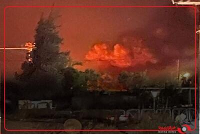 پایگاه نظامی صهیونیست ها در آتش سوخت