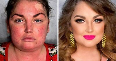 ۱۵ تصویر جالب که معجزه آرایش کردن را نشان می‌دهند؛ زنانی که با میکاپ، آدم دیگری شدند! - چی بپوشم