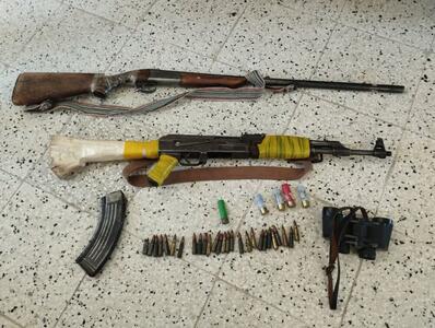 دستگیری شکارچیان مسلح به سلاح جنگی در زاوه