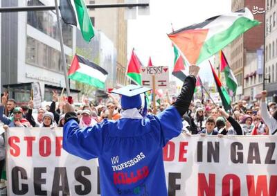 عکس/ تظاهرات کانادایی‌ها در حمایت از غزه و فلسطین