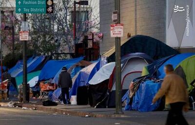 فیلم/ وضعیت بی‌خانمان‌ها در لس آنجلس آمریکا!