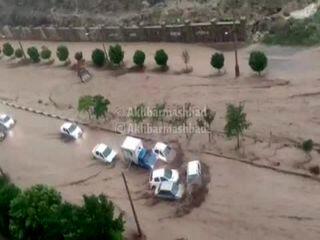 فوت دو نفر در سیلاب مشهد تاکنون