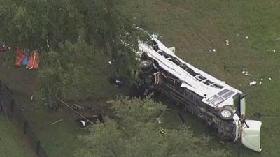 واژگونی اتوبوس در یکی از ایالت‌های آمریکا (فیلم)