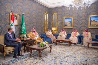 دیدار بشار اسد با ولیعهد عربستان و پادشاه بحرین