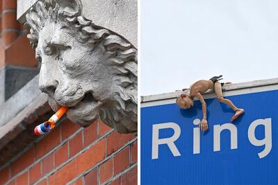 تصاویر جالب هنر خیابانی در فضاهای عمومی توسط یک هنرمند هلندی !