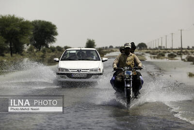 سیلاب جاده ترانزیتی مشهد - سرخس را مسدود کرد
