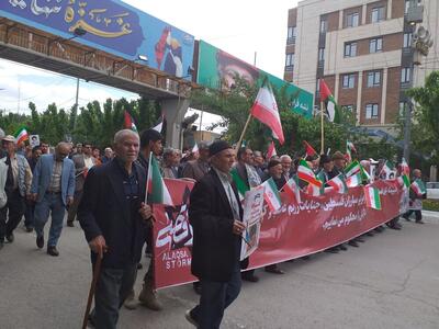 راهپیمایی مردم بجنورد علیه جنایت های رژیم صهیونیستی