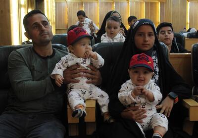 اجتماع فرزندان دو قلو و سه‌ قلوی روستایی در مشهد - تسنیم