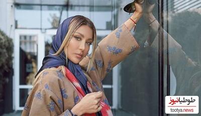 (عکس) یزد گردی مینا مختاری همسر بهرام رادان در زیباترین هتل یزد با شال زیبا و خوشرنگ بهاری