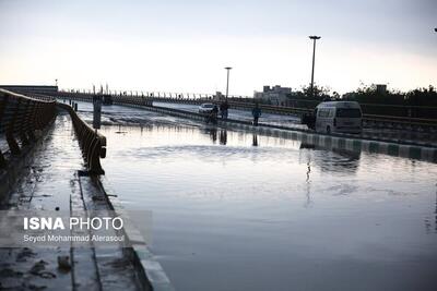 (تصاویر) شروع بارش‌های سیل‌آسا در مشهد