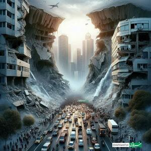 تصویر آخرالزمانی هوش‌مصنوعی از تهران بعد از زلزله