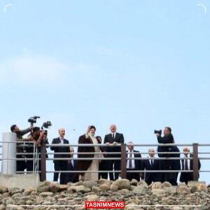 تصویری از دیدار رئیسی و علی‌اف پیش از افتتاح سد قیز قلعه سی