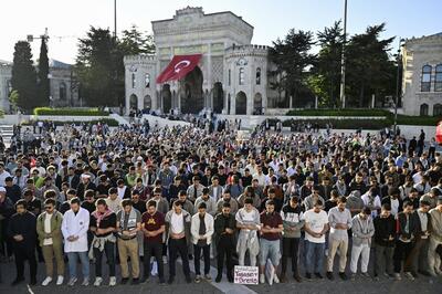 تجمع دانشجویان ترکیه علیه اسرائیل