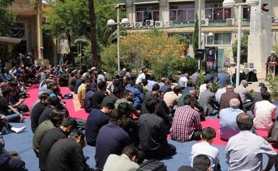 ببینید | تصاویری از مراسم سوگواری دانشجویان امیرکبیر درپی شهادت ابراهیم رئیسی