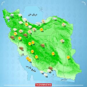 رگبار و رعدوبرق در مناطق مختلف کشور |کدام استان ها امروز بارانی است؟ +نقشه