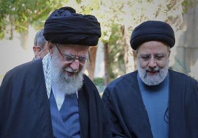 امام خامنه‌ای بر پیکر شهید رئیسی نماز اقامه می‌کنند