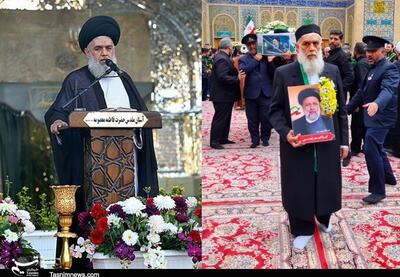ماجرای لباس متفاوت حجت الاسلام مومنی در تشییع   شهید رئیسی   - تسنیم
