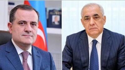 ورود نخست‌وزیر و وزیر خارجه آذربایجان به تهران