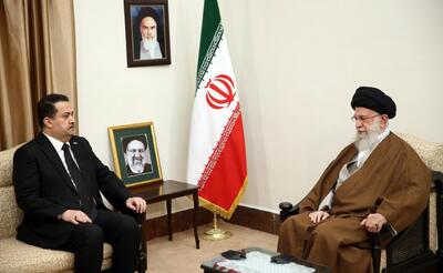 در دیدار شیاع السودانی با حضرت آیت‌الله خامنه‌ای اعلام شد |  پیام تسلیت دولت و ملت عراق به رهبر انقلاب و ملت ایران + عکس
