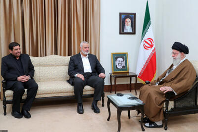 دیدار آقای اسماعیل هنیه رئیس دفتر سیاسی حماس با مقام معظم رهبری