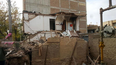 گودبرداری غیراصولی در بجنورد سبب تخریب مدرسه شد