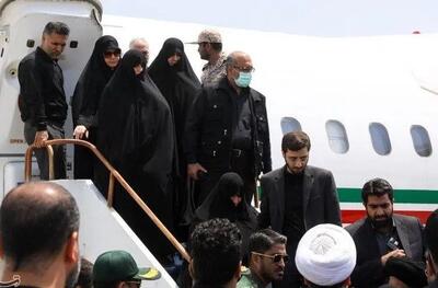 خانواده رئیسی در فرودگاه مشهد/ تصاویر