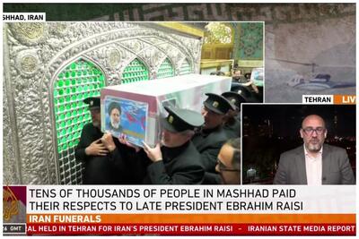 انعکاس مراسم خاکسپاری رئیس‌جمهور در شبکه الجزیره+ عکس