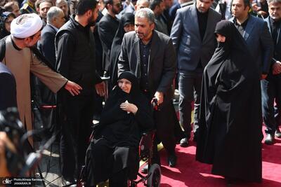 عکس/دختر امام خمینی در مراسم تشییع امیرعبداللهیان | اقتصاد24