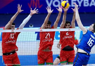 قابل پیش بینی؛ شکست والیبال ایران مقابل ایتالیا با نمایشی ضعیف