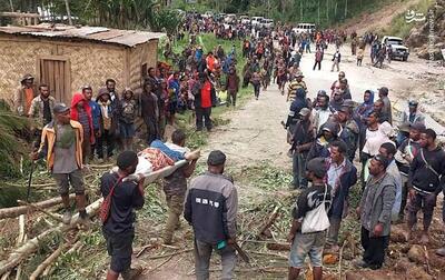 فیلم/ رانش زمین در  پاپوآ گینه‌نو  با بیش از ۳۰۰ مفقودی
