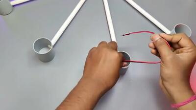 (ویدئو) نحوه ساخت یک لوستر دیواری زیبا با لوله پلیکا