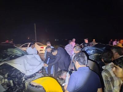 3 کشته در تصادف زنجیره ای جاده ماکو در آذربایجان غربی (+عکس)