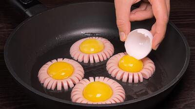 سوسیس تخم مرغ را متفاوت و خوشمزه درست کن (+ویدئو)