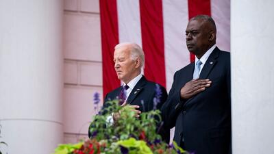 (ویدئو) چرت زدن جو بایدن در مراسم یادبود سربازان آمریکایی
