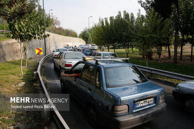 وضعیت ترافیکی آخر هفته | ترافیک سنگین در آزادراه قزوین - کرج