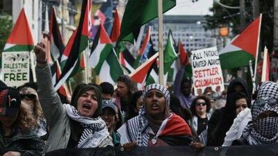 تظاهرات ضد‌صهیونیستی مردم کانادا در حمایت از غزه