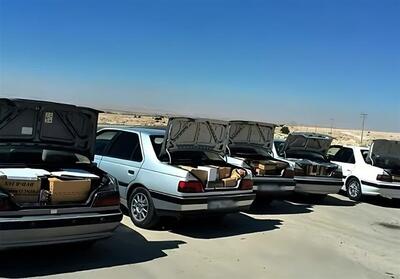 کاروان خودروهای شوتی حامل کالای قاچاق در دام پلیس بوشهر - تسنیم