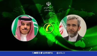 تاکید باقری کنی و وزیر خارجه عربستان بر استمرار رایزنی‌ها بین تهران و ریاض