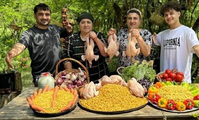 پاستای مرغ و مربای گل رز سفید: تجربه ای منحصر به فرد از آشپزی روستایی در باکو (فیلم)