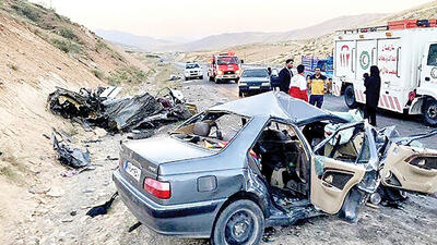 تصادف زنجیره ای در کرمان 5 کشته و مصدوم برجا گذاشت + جزئیات