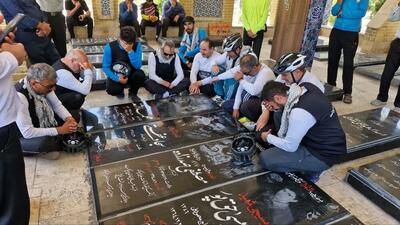 دوچرخه سواران تبریزی به شهریار رسیدند