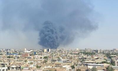 آتش‌سوزی گسترده در نجف اشرف