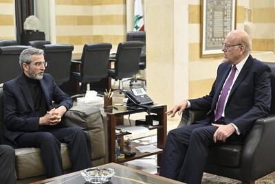 باقری با نخست‌ وزیر لبنان دیدار کرد