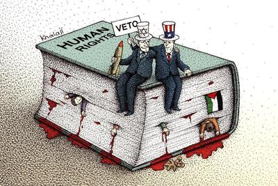 صدور حکم بازداشت نتانیاهو و اثبات دوباره رویکرد منافقانه آمریکا/ کاریکاتور